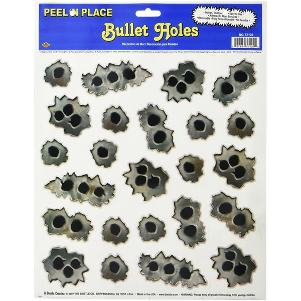 Bullet Holes Peel 'N Place Party Accessory (1 count) (24/Sh)