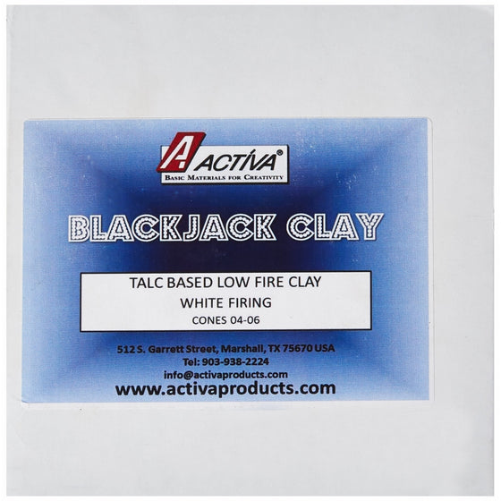 ACTIVA Blackjack Low Fire Clay, 5 pounds White