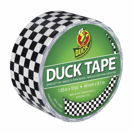 Duck Brand 280410 Printed Duct Tape, Checker, 1.88 Inches x 10 Yards, Single Roll