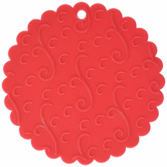 Norpro 566 Silicone Jar Opener/Trivet, 6", Red