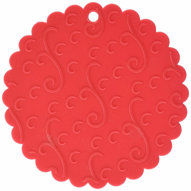 Norpro 566 Silicone Jar Opener/Trivet, 6", Red