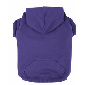 Zack & Zoey Polyester/Cotton Basic Dog Hoodie, Medium, 16-Inch Ultra Violet