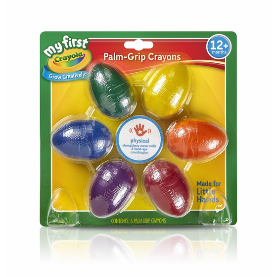 Crayola My First Palm-Grip Crayons; Art Tools; 6 count; Designed for Toddlers
