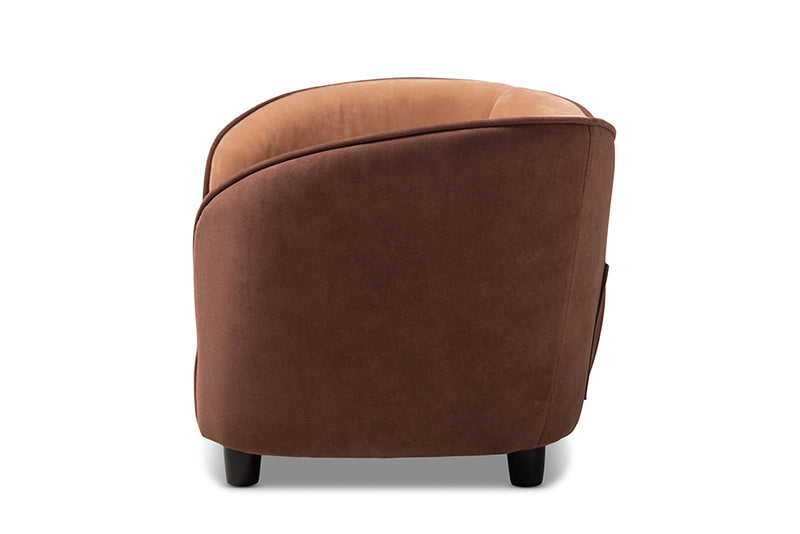 Baxton Studio Hayes Modern and Contemporary Two-Tone Light Brown and Dark Brown Fabric Upholstered Pet Sofa Bed