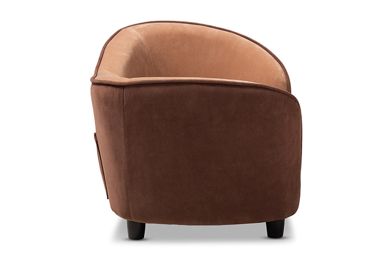 Baxton Studio Hayes Modern and Contemporary Two-Tone Light Brown and Dark Brown Fabric Upholstered Pet Sofa Bed