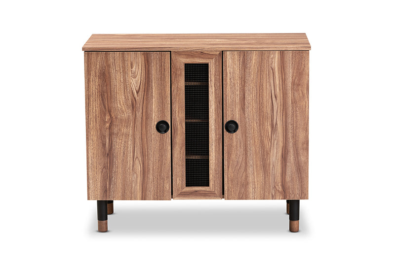 Baxton Studio Valina Modern and Contemporary 2-Door Wood Entryway Shoe Storage Cabinet