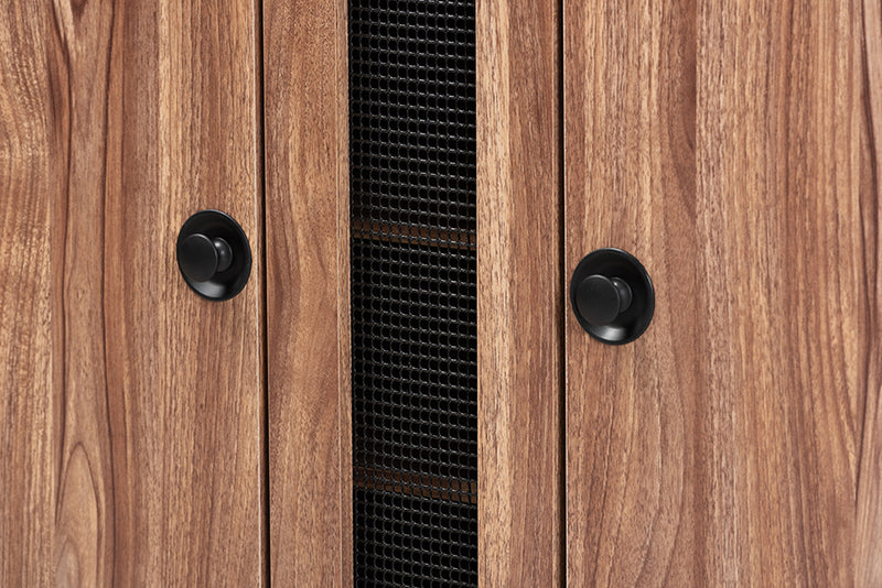 Baxton Studio Valina Modern and Contemporary 2-Door Wood Entryway Shoe Storage Cabinet