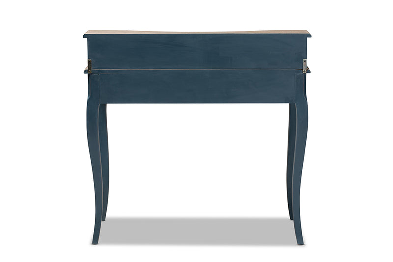 Baxton Studio Celestine French Provincial Blue Spruce Finished Wood Accent Writing Desk