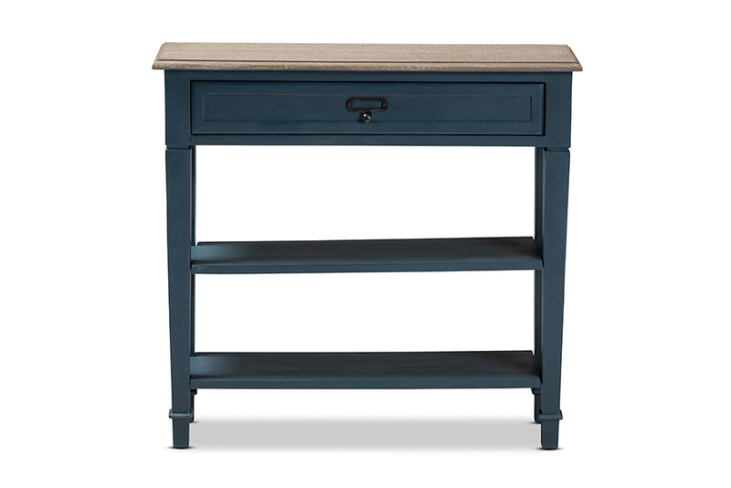 Baxton Studio Dauphine French Provincial Blue Spruce Fiinished Wood Accent Console Table