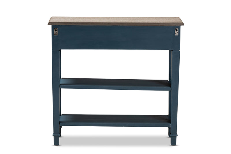 Baxton Studio Dauphine French Provincial Blue Spruce Fiinished Wood Accent Console Table