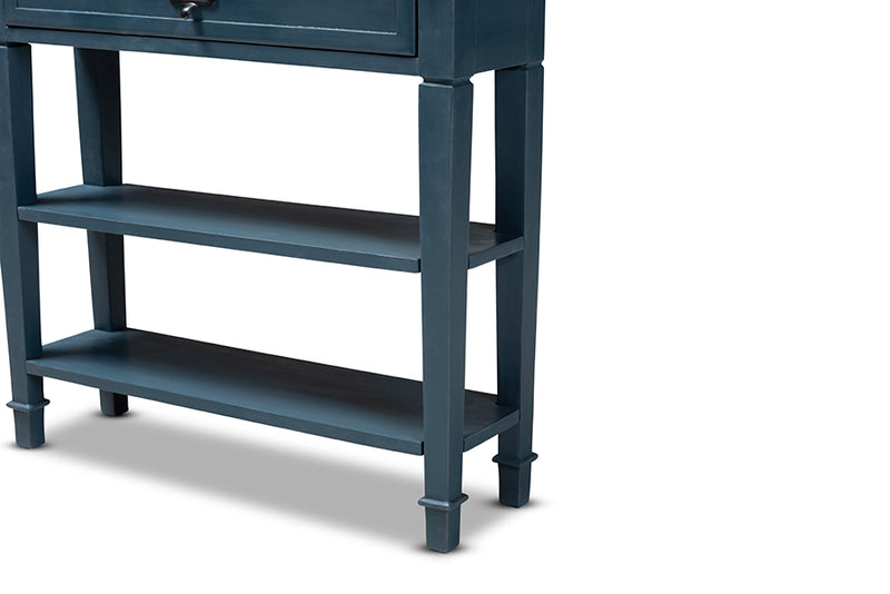 Baxton Studio Dauphine French Provincial Blue Spruce Fiinished Wood Accent Console Table
