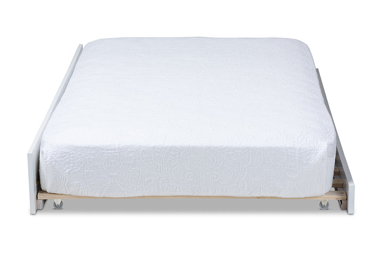 Baxton Studio Mariana Classic and Traditional White Finished Wood Twin Size Trundle