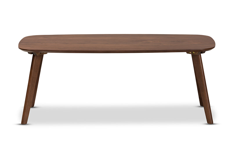 Baxton Studio Dahlia Mid-Century Modern Walnut Finished Coffee Table
