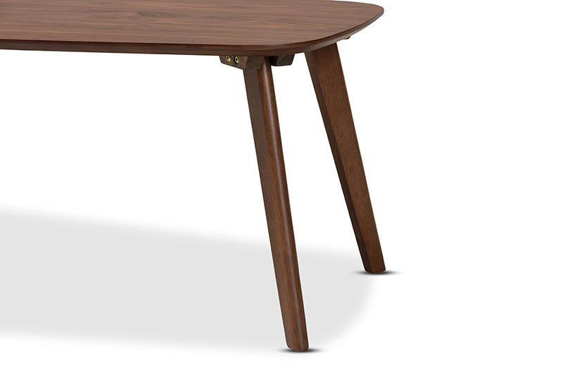 Baxton Studio Dahlia Mid-Century Modern Walnut Finished Coffee Table