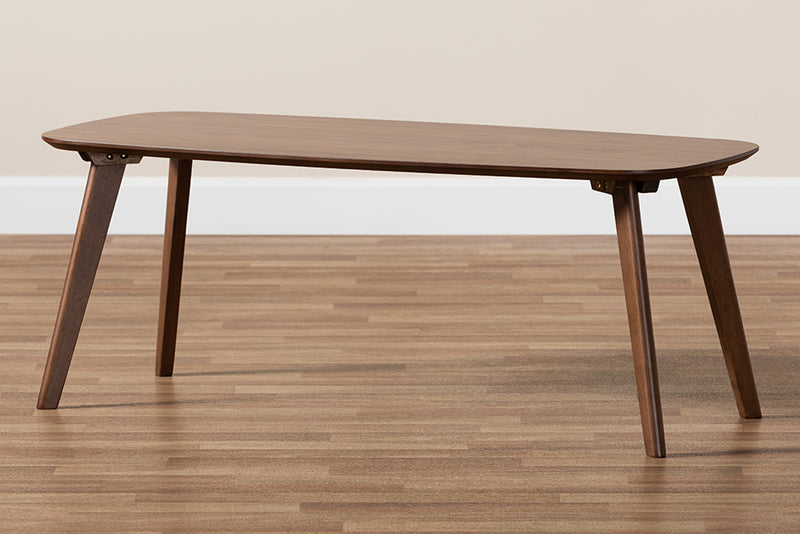 Baxton Studio Dahlia Mid-Century Modern Walnut Finished Coffee Table
