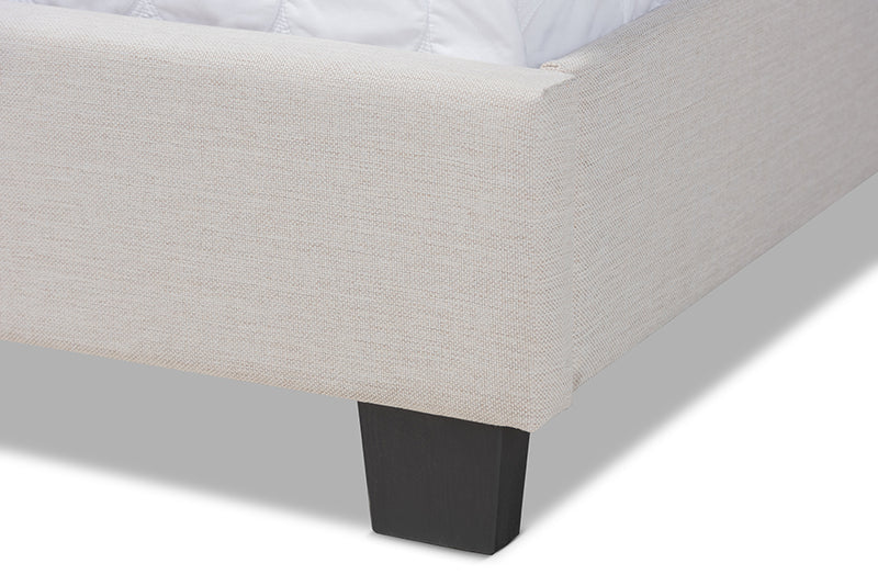 Baxton Studio Ansa Modern and Contemporary Beige Fabric Upholstered Full Size Bed