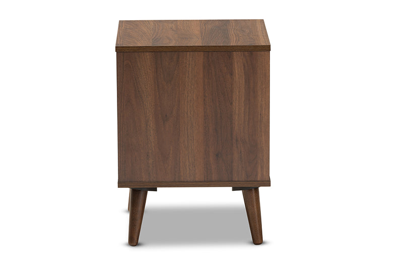Baxton Studio Sami Mid-Century Modern Walnut Finished Wood End Table