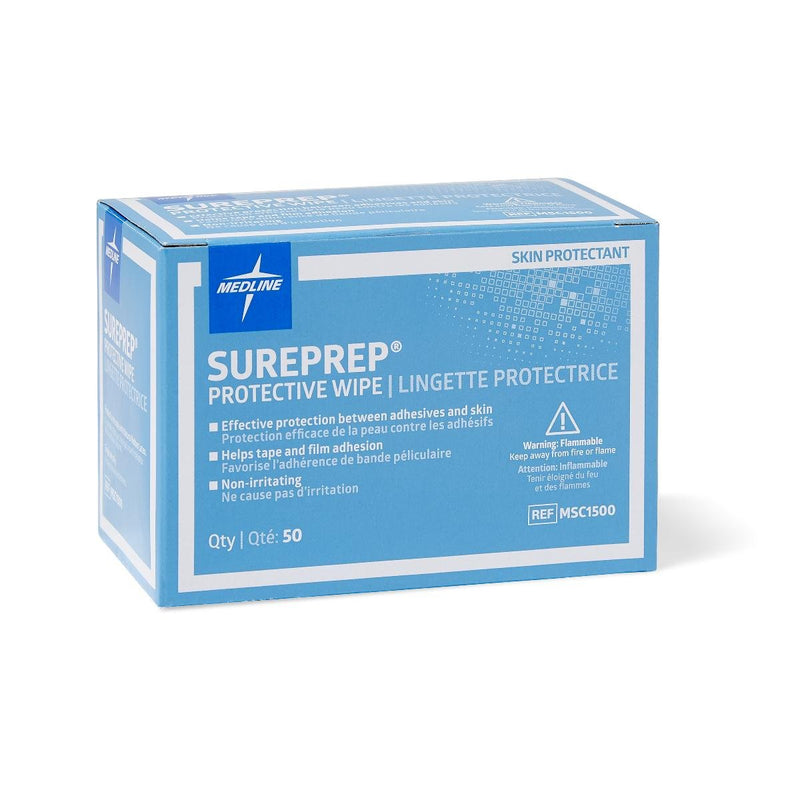 Medline Wipe Protectant Skin Sureprep, 50 Count