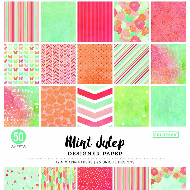 ColorBok 73490A Designer Paper Pad Mint Julip, 12" x 12"