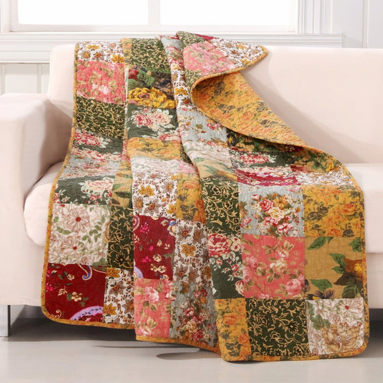 Greenland Home Antique Chic Quilted Patchwork Throw