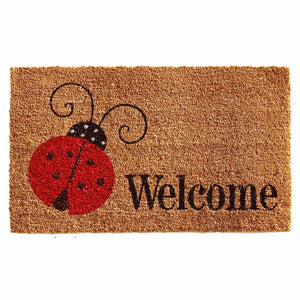 Home & More 121431729 Ladybug Welcome Doormat, 17" x 29" x 0.60", Multicolor