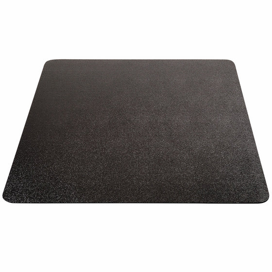 Deflecto EconoMat Black Chair Mat, Low Pile Carpet Use, Rectangle, Straight Edge, 46 x 60 Inches (CM11442FBLKCOM)