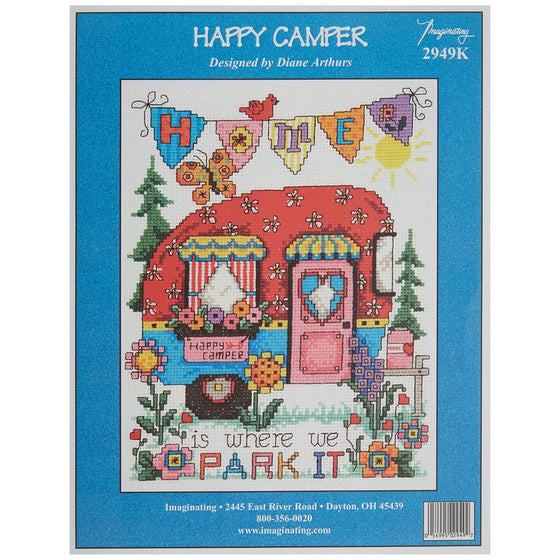 M & R Technologies 2949 Happy Camper Counted Cross Stitch Kit