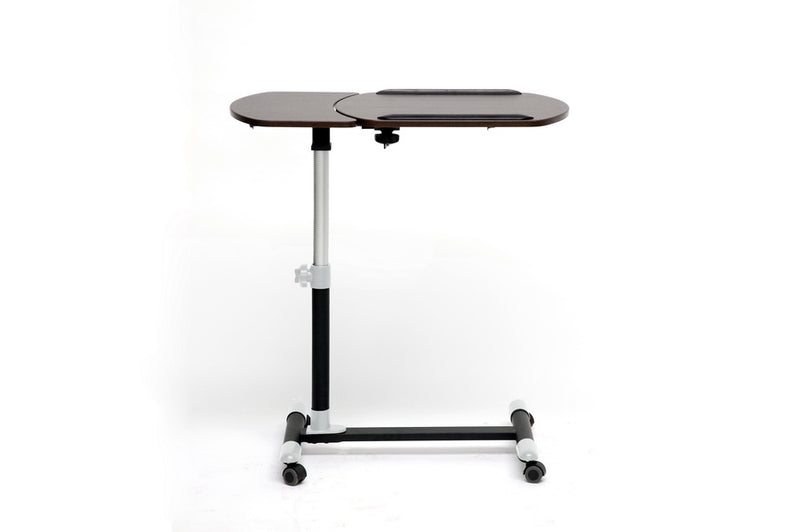 Baxton Studio Olsen Wenge/Black Wheeled Laptop Tray Table with Tilt Control