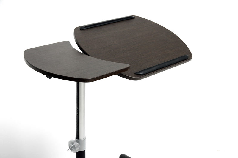 Baxton Studio Olsen Wenge/Black Wheeled Laptop Tray Table with Tilt Control