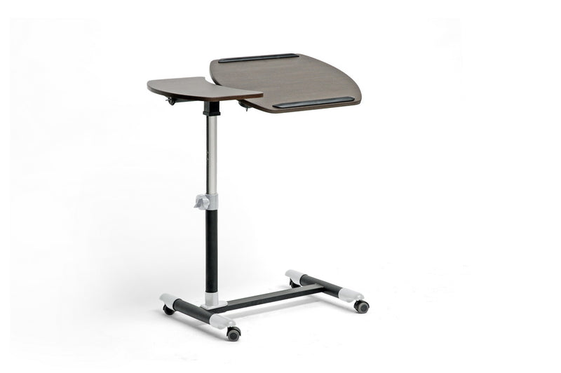 Baxton Studio Olsen Wenge/Black Wheeled Laptop Tray Table with Tilt Control