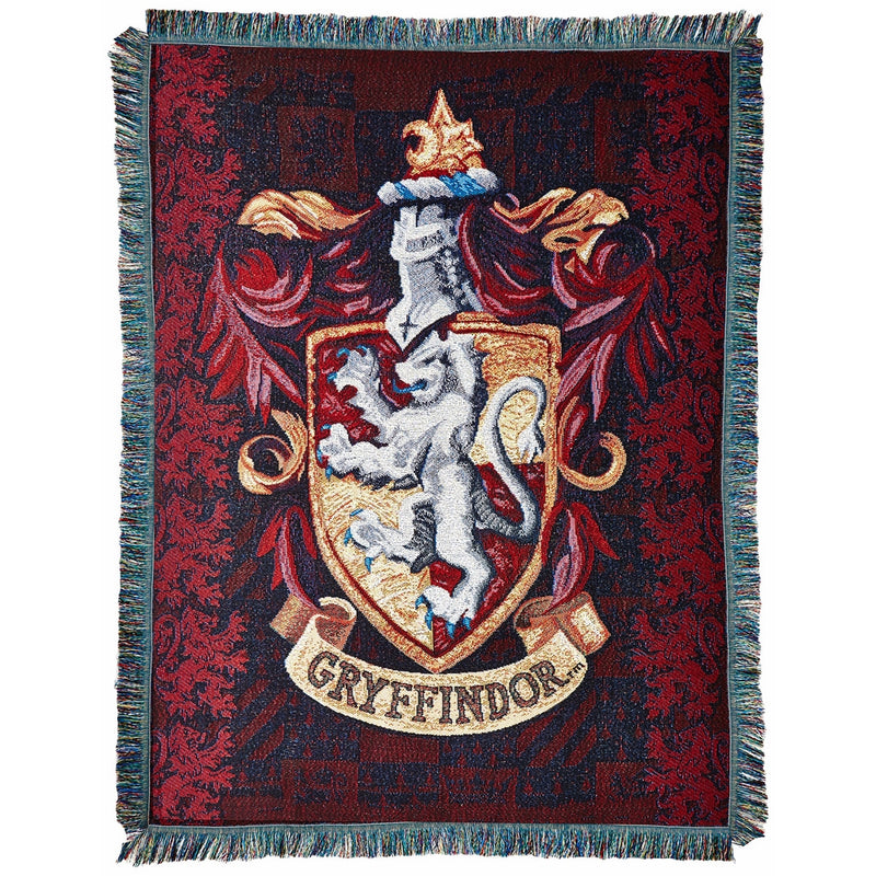 Warner Brothers JK Rowling Harry Potter,Gryffindor Shield Woven Tapestry Throw Blanket, 48" x 60"