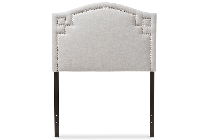 Baxton Studio Aubrey Modern and Contemporary Grayish Beige Fabric Upholstered Twin Size Headboard