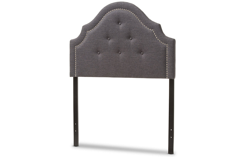 Baxton Studio Cora Modern and Contemporary Dark Grey Fabric Upholstered Twin Size Headboard
