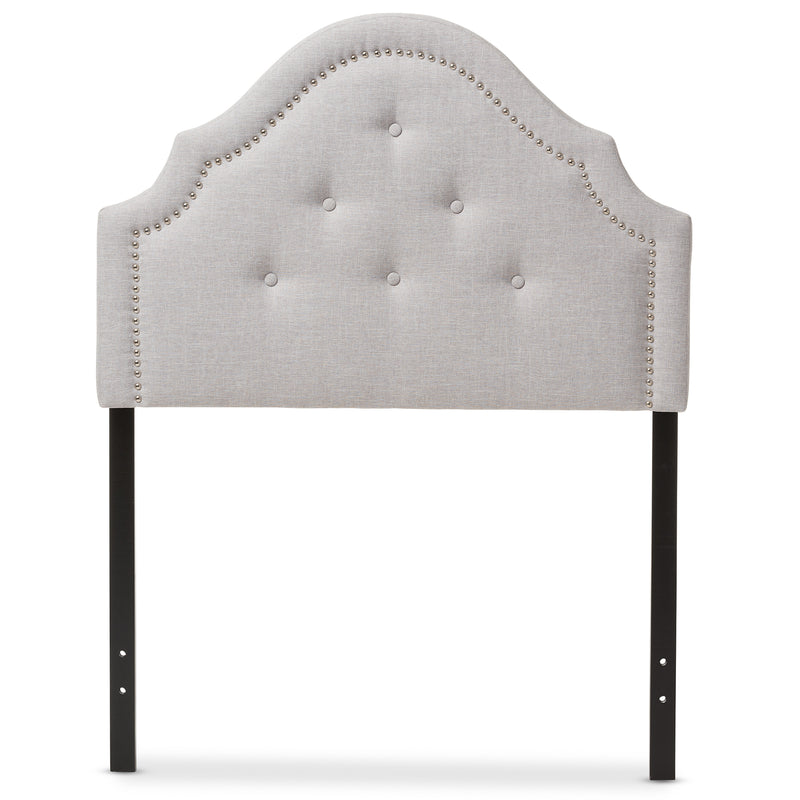 Baxton Studio Cora Modern and Contemporary Grayish Beige Fabric Upholstered Twin Size Headboard
