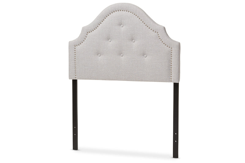 Baxton Studio Cora Modern and Contemporary Grayish Beige Fabric Upholstered Twin Size Headboard