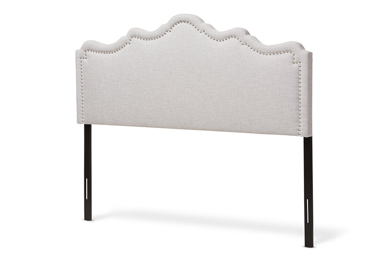 Baxton Studio Nadeen Modern and Contemporary Greyish Beige Fabric Full Size Headboard