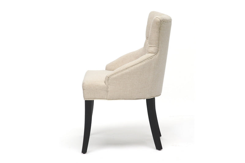 Baxton Studio Halifax Beige Linen Dining Chair (Set of 2)