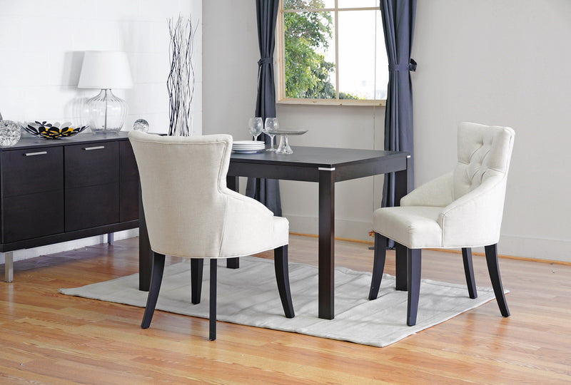 Baxton Studio Halifax Beige Linen Dining Chair (Set of 2)