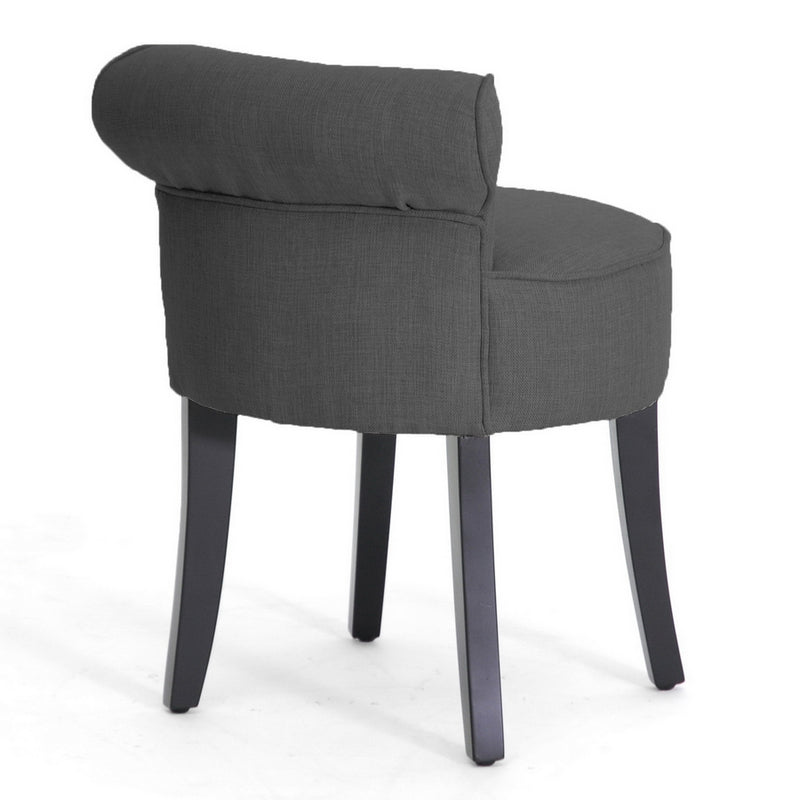 Baxton Studio Millani Gray Linen Modern Lounge Stool