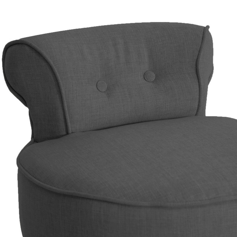 Baxton Studio Millani Gray Linen Modern Lounge Stool