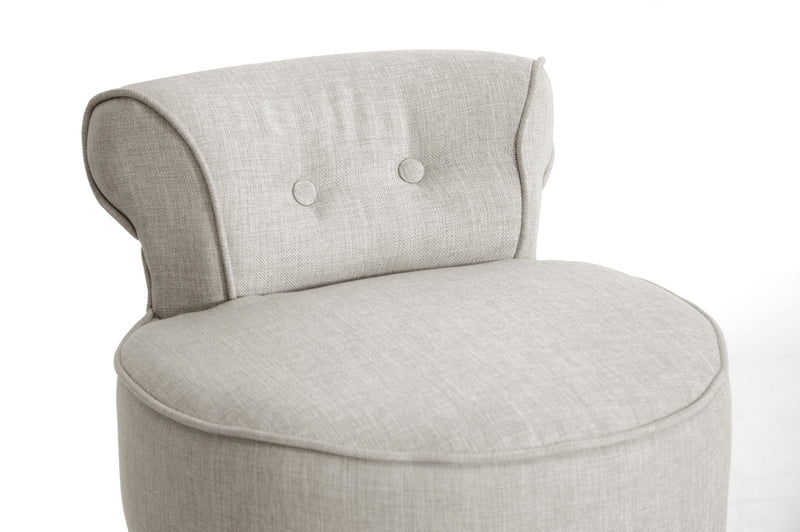 Baxton Studio Millani Beige Linen Modern Lounge Stool