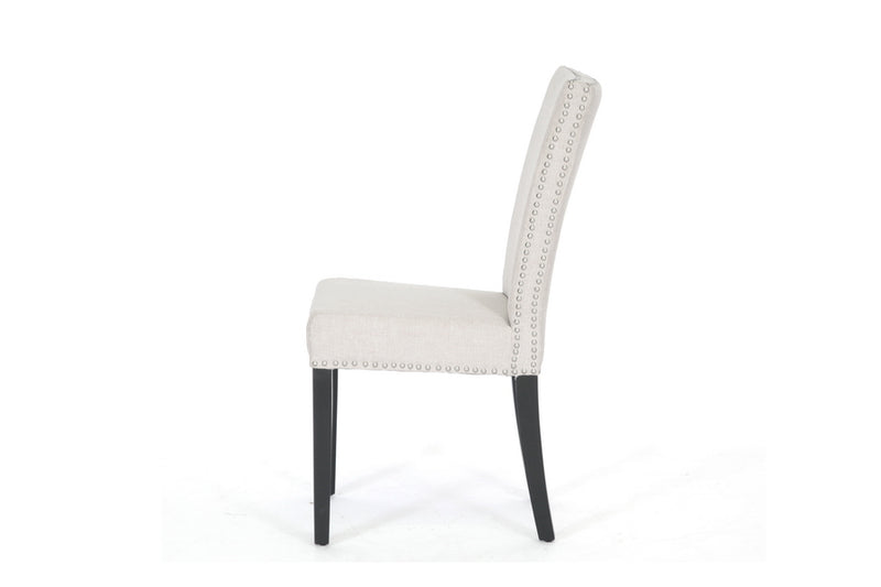 Baxton Studio Harrowgate Beige Linen Modern Dining Chair (Set of 2)