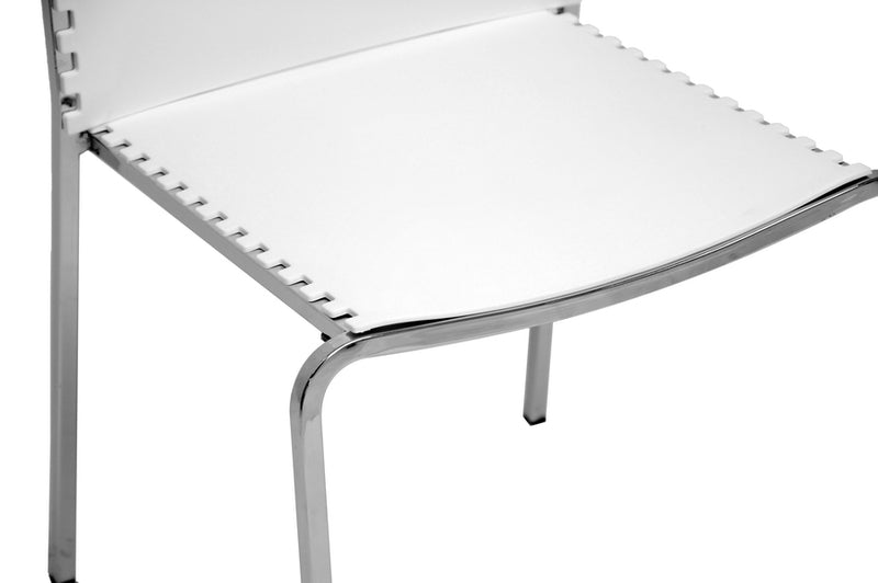 Baxton Studio Gridley White Plastic Modern Dining Chair  (Set of 2)