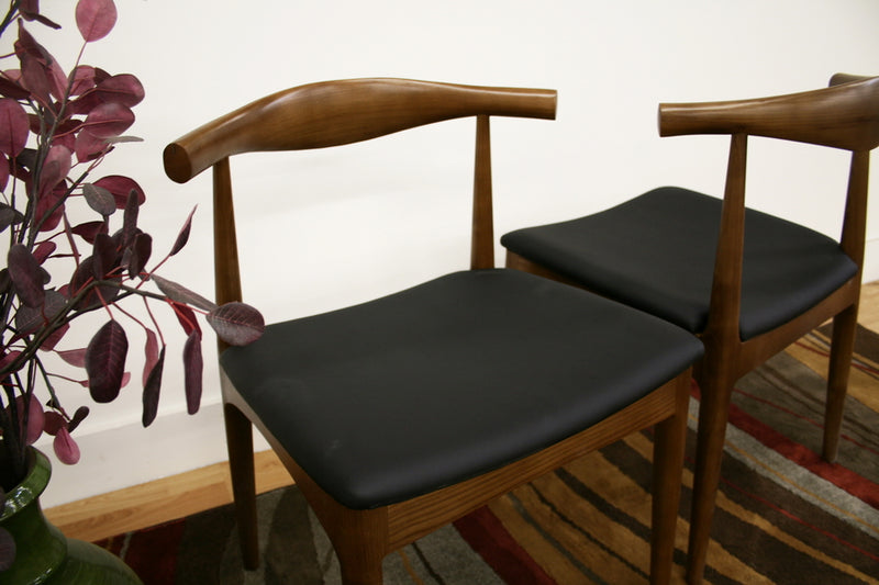 Baxton Studio Sonore Solid Wood Mid-Century Style Accent Chair Dining Chair