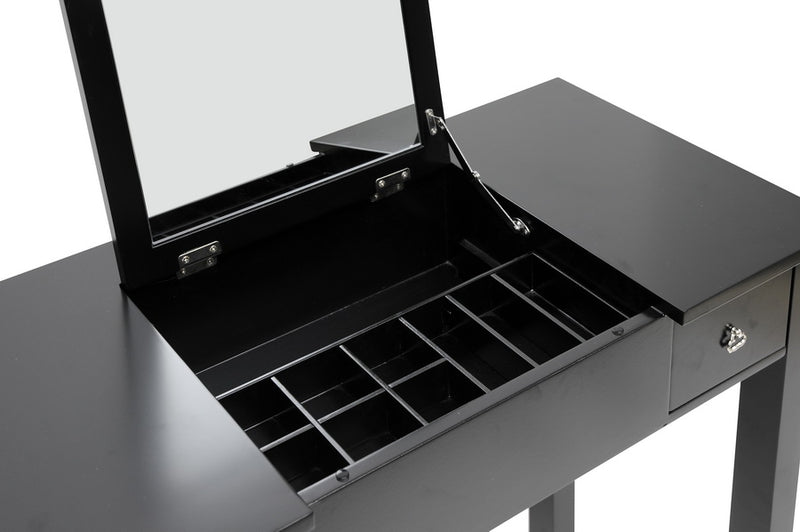 Baxton Studio Wessex Black Vanity Table
