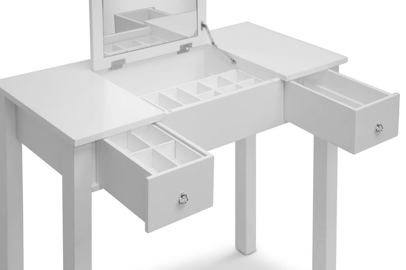 Baxton Studio Wessex White Vanity Table