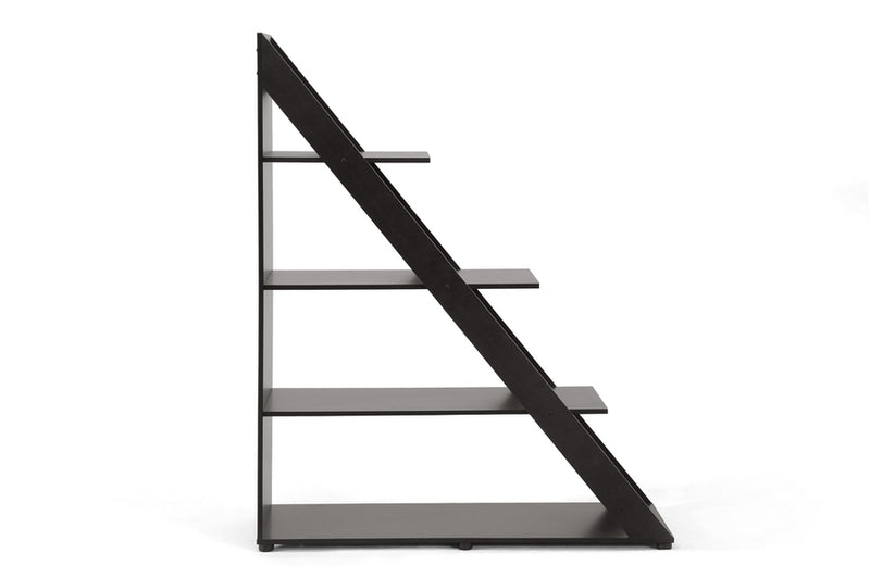 Baxton Studio Psinta Dark Brown Modern Shelving Unit