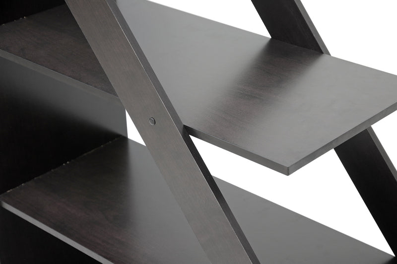 Baxton Studio Psinta Dark Brown Modern Shelving Unit