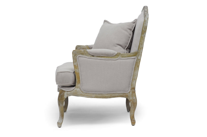 Baxton Studio Constanza Classic Antiqued French Accent Chair