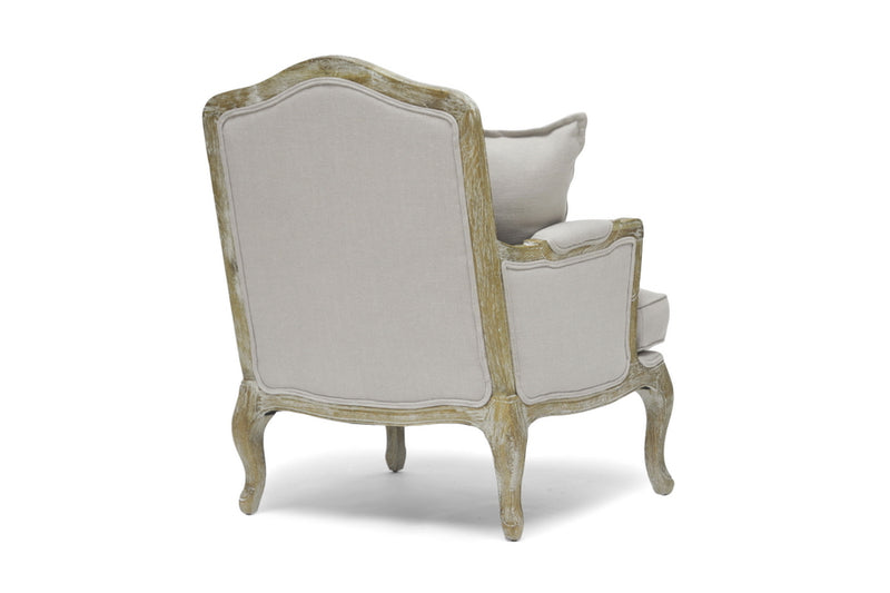 Baxton Studio Constanza Classic Antiqued French Accent Chair